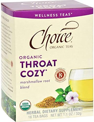 Choice Organic Teas - Organic Throat Cozy Tea - 16 Bags - Case of 6