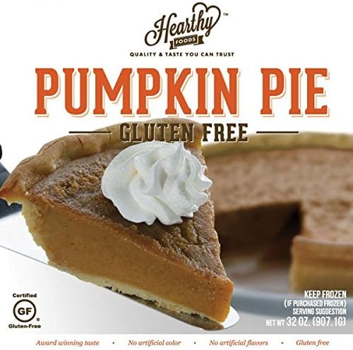 Hearthy Pumpkin Pie, Gluten Free, Family Size Serves Eight, Thirty Two Ounces