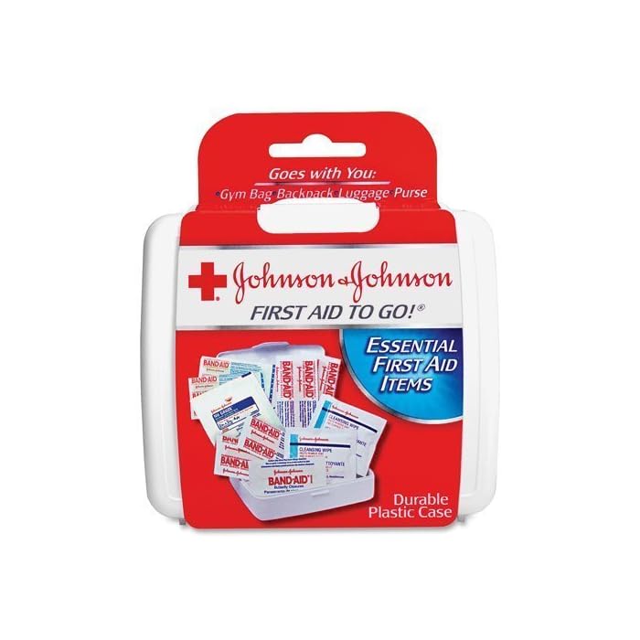First Aid to Go! – by Johnson & Johnson – Essential Items in a Mini First Aid Travel Kit for People on The Go – 12…