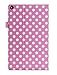 Fire HD 10 Case, Amazon Fire HD 10 2015 Case, rooCASE Dual View Leather PU Folio Slim Fit Lightweight Folding Stand Cover Auto Wake/Sleep, Dot Pink