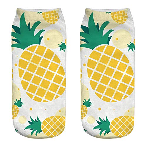 Clearance! ! â¤ï¸ â¤ï¸ Maonet Cute Work Cotton Socks 3D Fruit Watermelon Pineapple Print Medium Sports Socks (H)