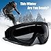 MIGAGA UV Protection Ski Goggles Outdoor Sports Unisex Ski Glasses CS Army Tactical Military Eyewear Windproof Snowmobile Bicycle Motorcycle Protective Glasses with Adjustable Straps (Black)