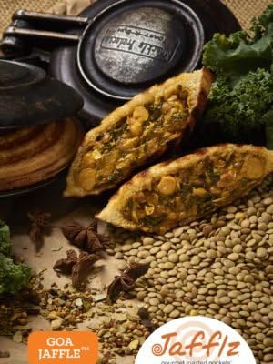 Jafflz Vegan Ready-to-Eat Pre-Made Sandwiches Healthy Frozen Sandwiches Gourmet Frozen Appetizers Toasted Pocket Sandwiches - 12 Count (Goa Wheat Bread Jaffle)