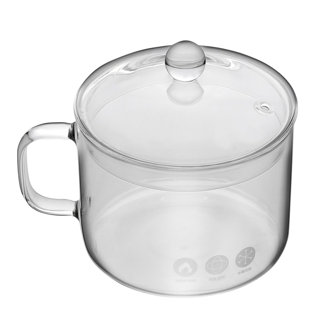 HEMOTON Saucepans Casserole Baking Oven Blooming Heat- Resistant Glass Cooking Pot Covered Saucepan with Lid Pasta Pot Cookware