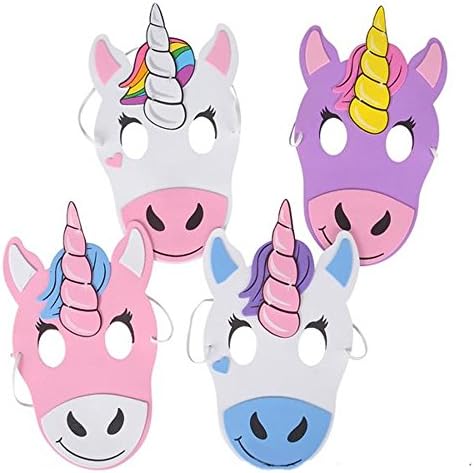 Wish Novelty Unicorn Costume Masks – Foam, Party, Dress up, Accessories, Great for Kids (1 DZ)