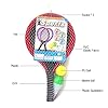 YIMORE-Raquetas-de-Tenis-Badminton-con-Bolas-Juguete-para-Ninos-3-en-1-Juego-de-Deporte-Playa-al-Aire-Libre-Rojo