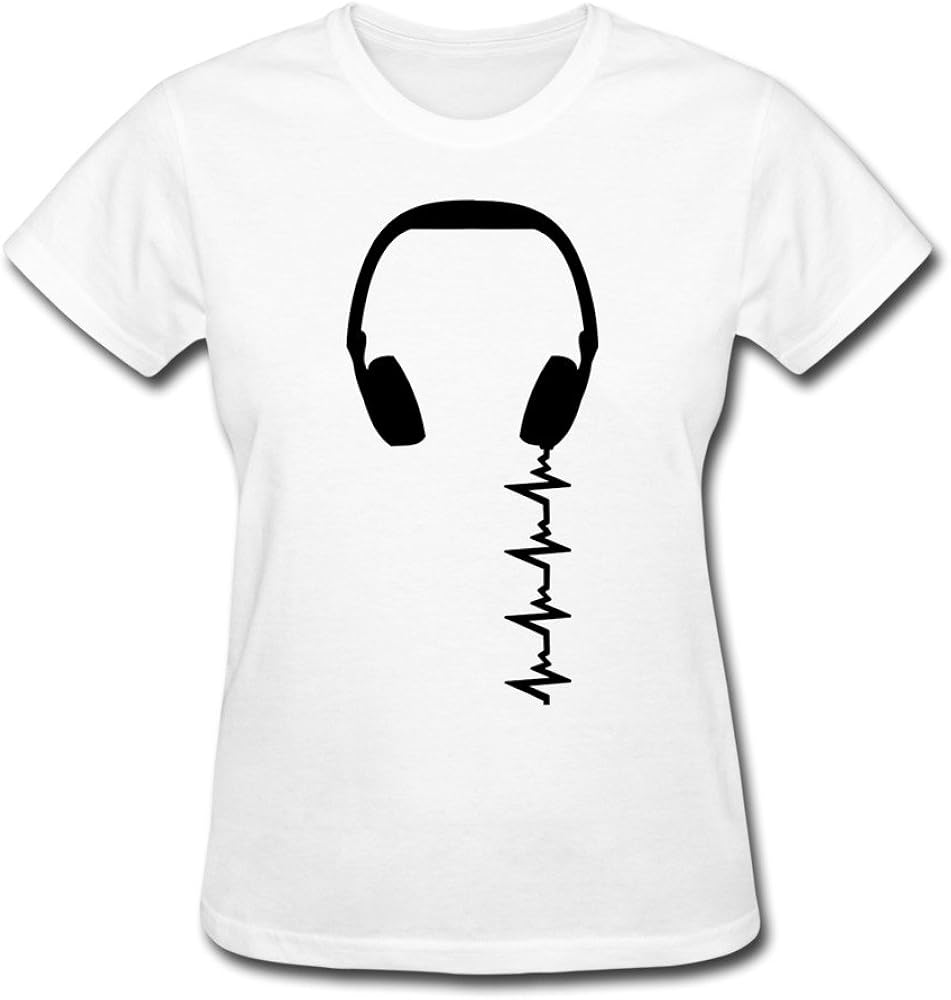 Cute Headphone Frequency Tees Personalized Tshirt Solid