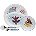 Zak Designs 4 Piece Break Resistant and BPA Free Plastic Toddlerific Spiderman Mealtime Set, 5.6