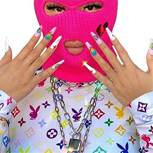 Colorful balaclava with a high contrast design.