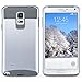 ULAK Note 4 Case, Galaxy Note 4 Case, Knox Armor Slim Dual Layer Protection Hard Back Cover Shock Absorbent TPU Bumper Case for Samsung Galaxy Note 4 (5.7 inch) Silver+Gray