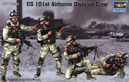Trumpeter US 101st Airborne Division Crew Figure Set, Scale 1/35, 4-Pack