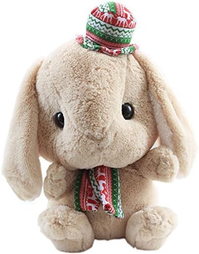 Sunny World Brown Scarf Hat Bunny Rabbit 25s Voice Recording Doll Sound Recordable Toy -15.7" Stuffed Animal Cushion Plush Doll Valentine Graduate Gift Fiesta Toys for Girlfriend Children and Friends