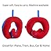 BCOZZY Chin Supporting Travel Pillow- Unique Patented Design Offers 3 Ergonomic Ways to Support The Head, Neck, and Chin When Traveling and at Home. Fully Washable. Large, Red