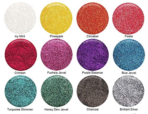 GLITTIES - Icy Mint - Cosmetic Grade Extra Fine (.006") Loose Glitter Powder Safe for Skin! Perfect for Makeup, Body Tattoos, Face, Hair, Lips, Soap, Lotion, Nail Art - (10 Gram Jars)