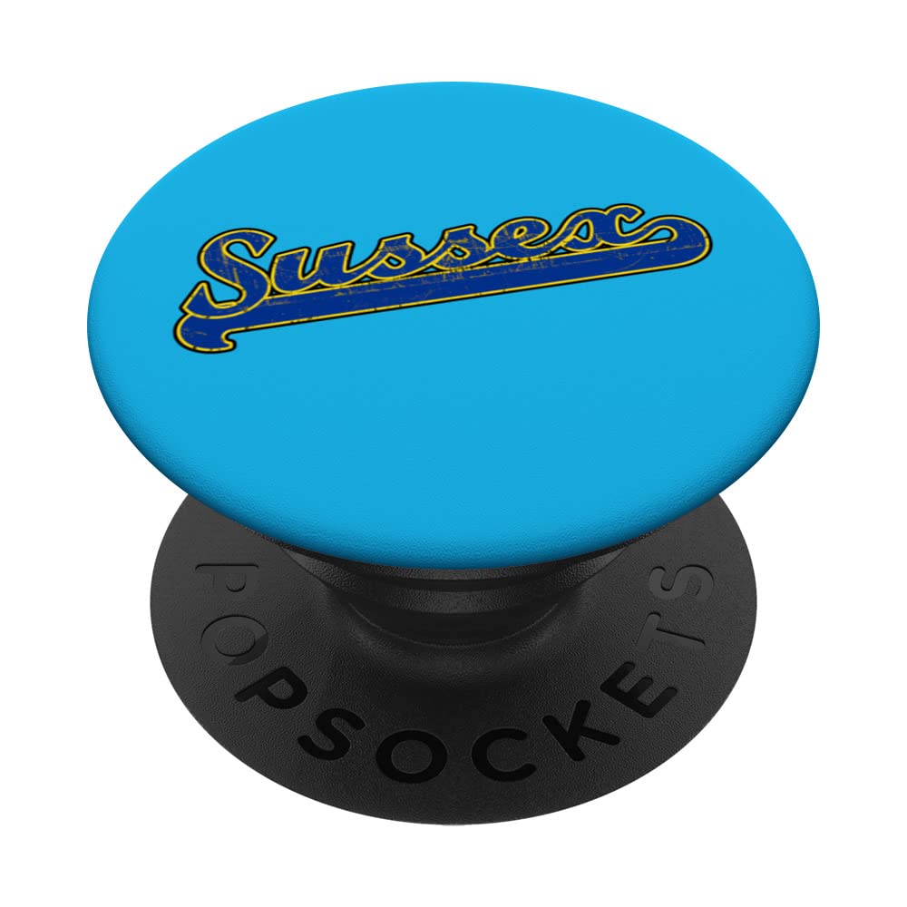 Sussex - Retro distressed look in Sussex county flag colours PopSockets Swappable PopGrip