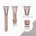 Secbolt Leather Bands Compatible with Apple Watch Band 38mm 40mm Series 5 4 3 2 1, Slim Strap with Breathable Hole Replacement Wristband for Iwatch Edition (Rose Gold)