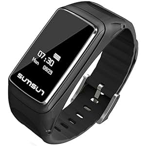 B3 Smart Band Watch 2 in 1 Talkband Bluetooth Smart Bracelet + Bluetooth Headset Wristbands for Android/iOS Smartphones B7 (Black)