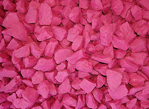 RockinColour Decorative stones, Decorative Garden stones, Hot Pink, Ideal for decorative features, UV stable and weather resistant, safe colour coating. 14kg-15kg