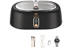 GENERIC Ultrasonic Jewelry Cleaner - 45KHz Ultrasonic Cleaner Machine for Rings, Eyeglass, Watches, Diamond, Denture, Invisalign, Retainer. 500ML Tank, 4 Cleaning Modes - CrystalLife Plus