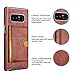 Galaxy Note 8 Wallet Case, Galaxy Note 8 Card Holder Case, Venoro PU Leather Wallet Case Cover with Card Slot Cash Pocket and Kickstand Protection Case for Samsung Galaxy Note 8 (Dark Brown)