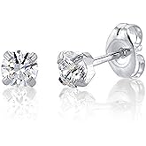 STUDEX Sensitive Cubic Zirconia Stud Earrings | Hypoallergenic and Nickel Safe for Sensitive Ears | High Fashion Earrings for Women and Men