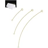 VANBARIS 925 Sterling Silver Necklace Extenders Gold Necklace Extender Chain Bracelet Anklet Jewelry Extension for Women, 3 Piece Set (2, 4, 6 Inches)
