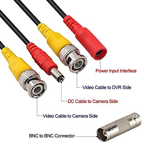 Yeung Qee 15m BNC video power cable security camera Cable with 2 Female Connetors for All HD CCTV DVR Surveillance System (15m) - Image 4