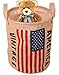 GreenForest Eco-friend Cotton Blend Linen Multi-function Storage Bucket Laundry Basket Home Decor Bathroon Car Accessories(USA,9.6 Inches by 12 Inches)