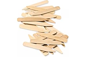 FOXCUP Gardener's Supply Company 4" Wooden Plant Markers - Set of 24 | for Garden Vegetable & Fruit Labeling and Organizing