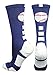 MadSportsStuff Baseball Logo Crew Socks (Navy/White, Medium)