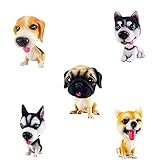 Comidox Handmade childhood memory BobbleHead Dogs Car Dash Puppy for Car Vehicle decoration rocking head dog made by superior Natural Resin Pugs 1PC