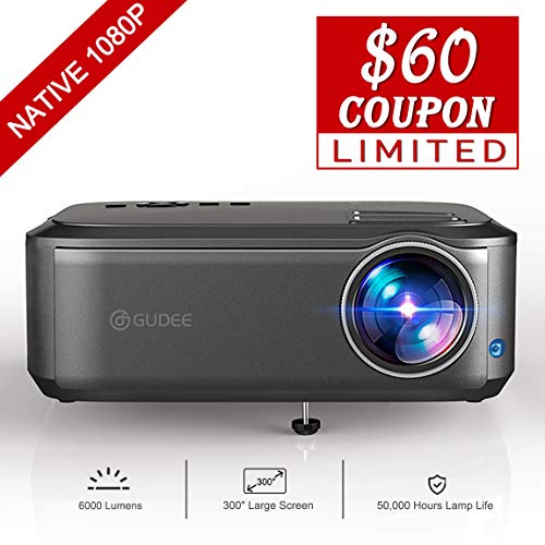 Native 1080P Projector Full HD Video Projector, 4K Office Projector for Laptop Business PowerPoint Presentation and Home Theater, Compatible with iPhone/Android/USB/HDMI