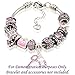 Timeline Treasures European Charm Bracelet Charms and Beads For Women, DIY Jewelry, Birthstone October Pink