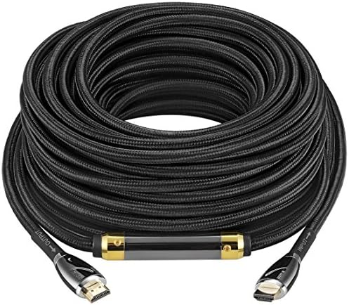 HDMI Cable 90 Feet by MINC - High Speed HDMI 2.0 Supports 4K Ultra HD, 1080p 120hz, 3D 60hz, HDCP 2.2 and ARC - 24AWG, Braided Cord and CL3 Rated