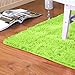 BlueSnail Super Ultra Soft Modern Shag Area Rugs, Bedroom Livingroom Sittingroom Floor Rug Carpet Blanket for Children Play Home Decorate (4' x 5.3', Rectangle, Apple Green)