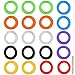 20 Pack of Key Identifier Rings - Plastic Key Cap Sleeve Rings in 8 Different Colors - Choose Your Own Color Coding System to Tag Your Keys - Perfect to Identify Your Keys Immediately