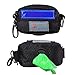 Pet Industries Dog Poop Bag Holder Dispenser, Heavy-Duty Waterproof Material, Reflective Strip, Zippered Pouch & Carabiner Clip for Easy Carry and Leash Attachment Strap (Electric Blue)