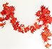 Derker 92 Feet 12 Autumn Artificial Silk Maple Leaf Garland Fall Decoration,Hanging Plant Orange Leaves Wedding Party Garlands
