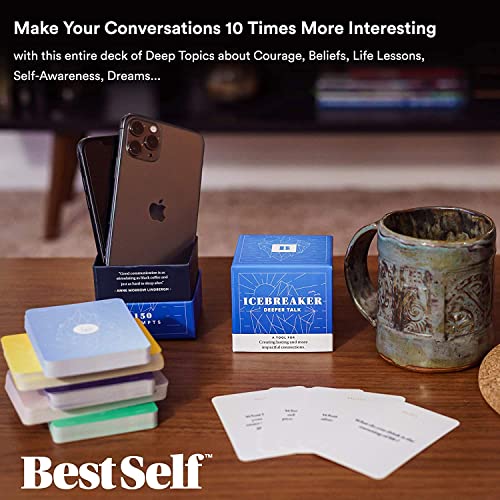 Conversation Starter Icebreaker Deeper Talk Deck by BestSelf ― Powerful