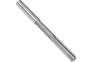 uxcell Chucking Reamer 10mm, H7 HSS Lathe Machine Reamer 6 Straight Flutes, Round Shank Milling Cutting Tool, Metric Reaming 