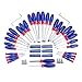 WORKPRO W000806A 100-Piece Screwdriver Set With Magnetic Tips And Bits, Storage Rack Included, Red/Blue