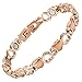 Womens Love Heart Titanium Magnetic Therapy Bracelet Size Adjusting Tool and Gift Box Included By Willis Judd