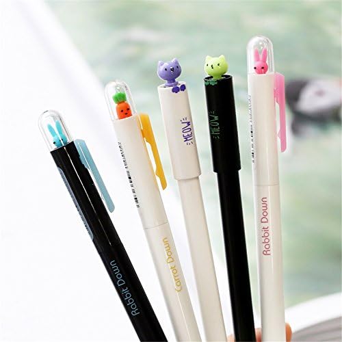 Cute Kawaii Animal Carrot and rabbit cat Shape Gel Ink Pens school office supplies for girls Stationery novelty pens for kids stationary Gift (8)