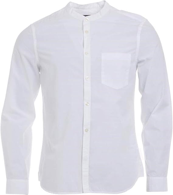 white slim fit grandad shirt