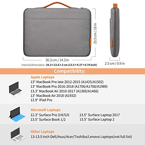 Inateck 1313.3 Inch Sleeve Case Cover Protective Bag Ultrabook Netbook Carrying Handbag