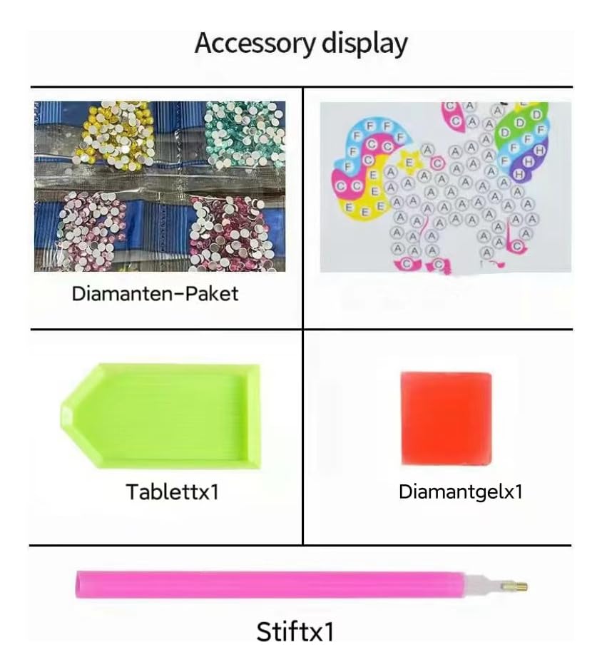 Kit Adesivos De Pintura Com Diamantes Para Crianças Infantil