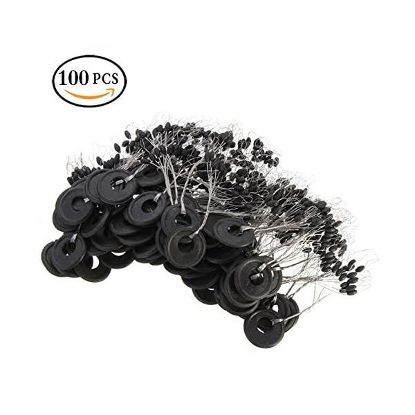 Tanchen-100PcsPack-6-in-1-Cylinder-Shaped-Float-Stop-Fishing-Rubber-Stopper-Bobber-Sinker