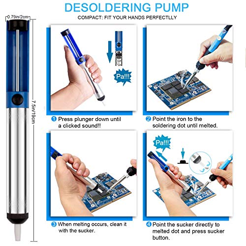 Wood Burning Kit, Uolor 54Pcs 2 in 1 Pyrography Wood Burner with Soldering Iron Accessories, Adjustable Temperature Woodburning Pen, Various Embossing/Carving/Soldering Tips - Thumbnail 3