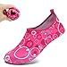 CIOR Men Women and Kids Quick-Dry Water Shoes darkweight Aqua Socks For Beach Pool Surf Yoga Exercise ,S0172,Ros Red,L
