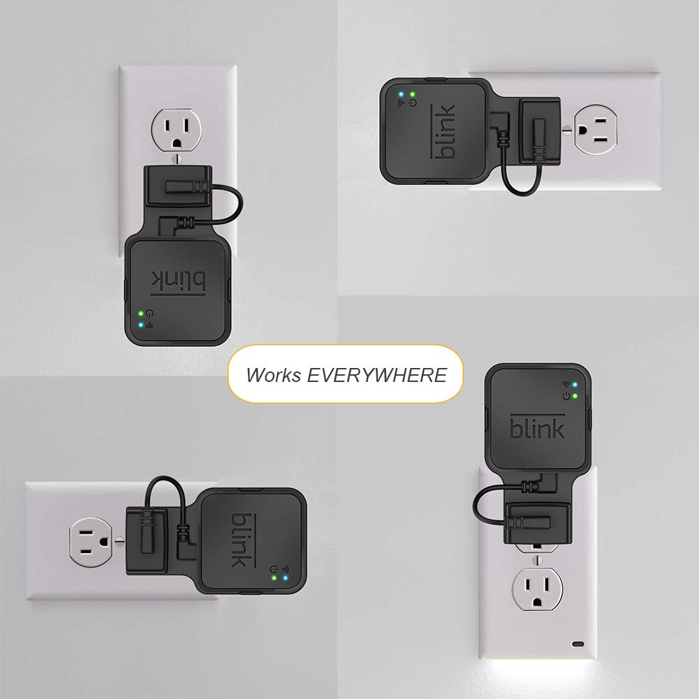 Outlet Wall Mount for Blink Sync Module, Gresur Simple Mounting Bracket Holder for Blink XT2/XT Unique Designed Outdoor and Indoor Security Camera Mount with Short Cable (1-Pack)